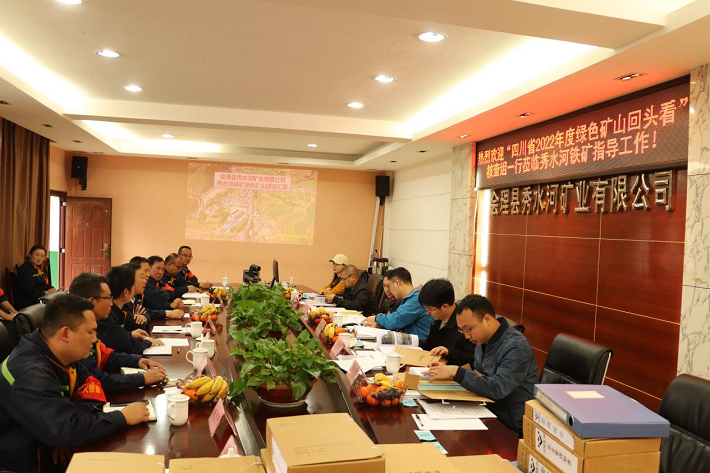 四川省自然資源廳礦保處副處長方坤一行蒞臨礦業(yè)總公司秀水河礦區(qū)開展綠色礦山“回頭看”核查工作(圖2)