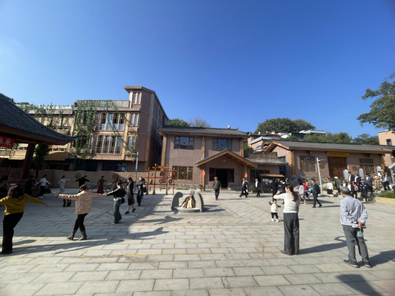 全省文化旅游融合示范項目工作總結(jié)交流會代表團(tuán)考察學(xué)習(xí)大石板項目(圖6)